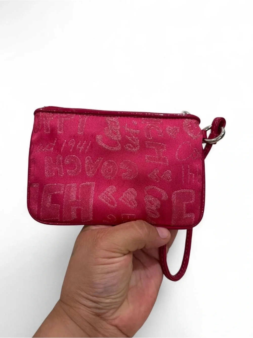 Coach Poppy Pink Wristlet